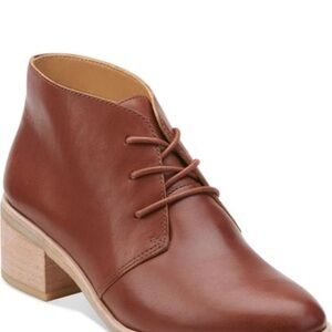 Clarks Brown Leather Ankle Booties